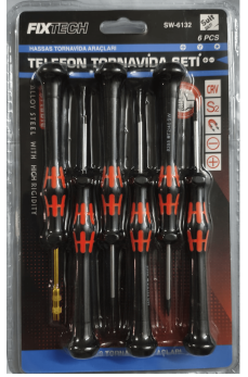 6 Parça Saatçi ve Telefoncu Onarım Tornavida Seti Hassas Tornavida Seti