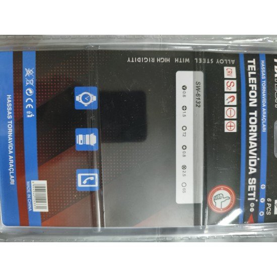 6 Parça Saatçi ve Telefoncu Onarım Tornavida Seti Hassas Tornavida Seti