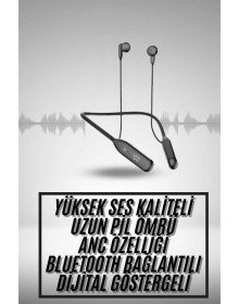 60 Saat Uyumlu Bluetooth Kulaklık Kablolu ANC Özellikli Kulaklık