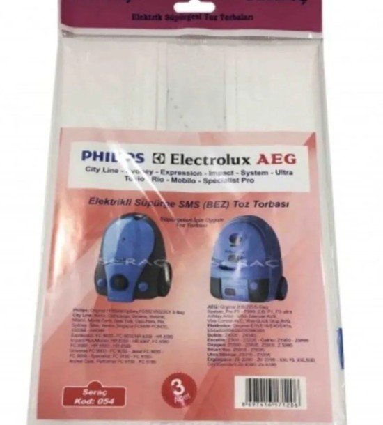 Elektrik Süpürgesi Toz Torbası 3 Lü Philips Sydney Electrolux Aeg