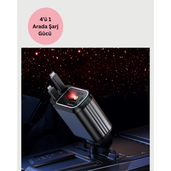 Renault, Peugeot, Citroen, Fiat Araçlar için Hızlı Şarjlı Araç Çakmaklık Adaptörü