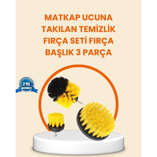 Matkap Ucu Fırça Seti Halı Fayans Zemin Temizliği
