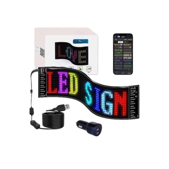 LED Matrix Panel RGB Ekran Kumandalı Araç Camına Uygun