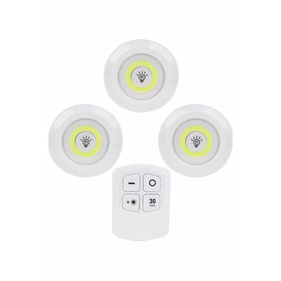 Kablosuz Pilli Işıldak  Masa Lambası Mutfak Tezgah Altı Banyo Dolabı Dolap İçi