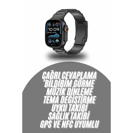 Akıllı Saat Arama Konuşma GPS ve NFC Özelliği 3 Kordonlu Amoled Ekran