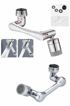 Dönen Musluk Başlığı 1080 Derece Ayarlanabilir Filtreli Sprey Uç