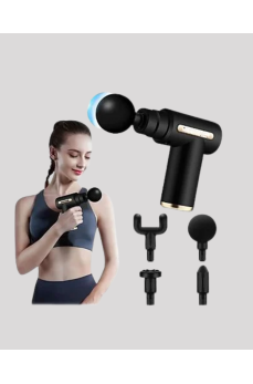 Derin Doku Masaj Tabancası 4 Başlık 6 Kademeli Sessiz Güç Şarjlı Kas Gevşetici