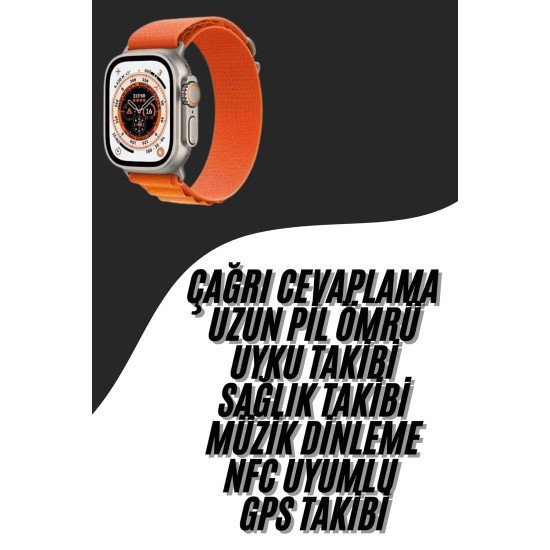 Yeni Nesil Akıllı Saat Çok Yönlü Titreşimli 49 MM Android ve İOS Uyumlu Yeni Nesil Akıllı Saat Çok Yönlü Titreşimli 49 MM Android ve İOS Uyumlu