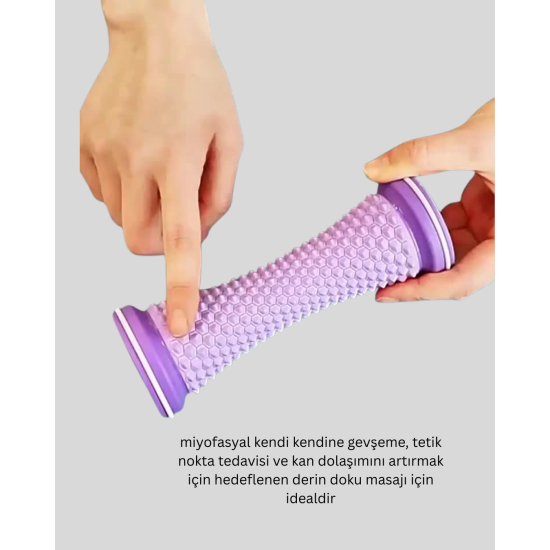 Ayak Masaj Rulosu Akupresur Silindir Kas Gevşetici Taşınabilir
