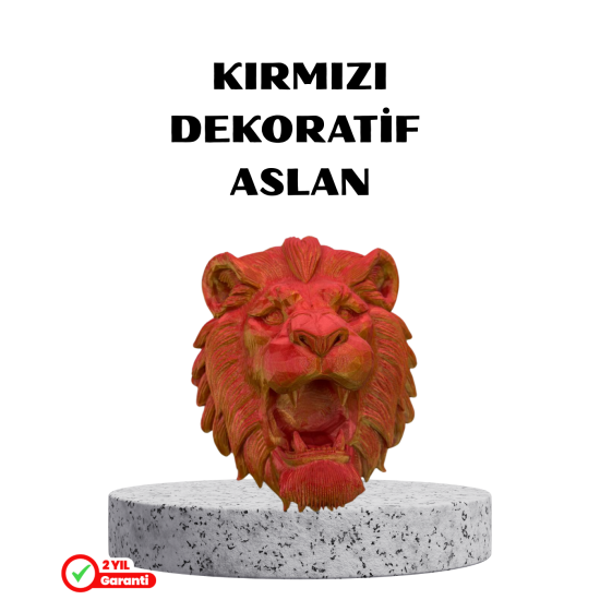 Özel Tasarım 3D Aslan Figürü Duvar Süsü Dekoratif Heykel 20x21 cm Özel Tasarım 3D Aslan Figürü Duvar Süsü Dekoratif Heykel 20x21 cm