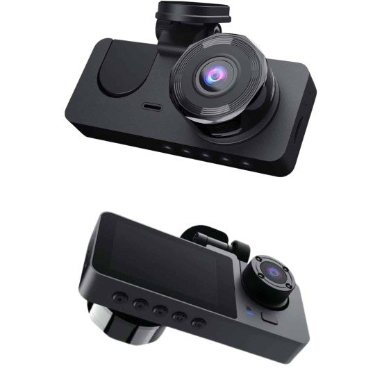 Yol Kayıt Araç Kamerası HD DVR 3 Kameralı 2.0in Ekranlı Ön İç Arka