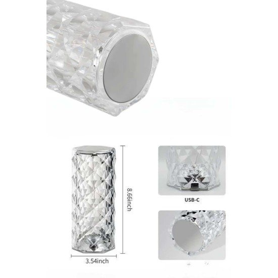 Yeni Nesil Modern Kristal Masa ve Gece Lambası Dokunmatik Renk Değiştirebilen Yeni Nesil Modern Kristal Masa ve Gece Lambası Dokunmatik Renk Değiştirebilen
