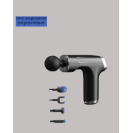 Şarjlı 4 Başlıklı Titreşimli Masaj Aleti Derin Kas Masajı Sporcu Destekli