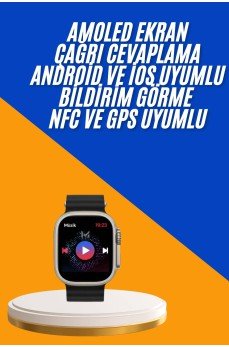 Akıllı Saat Nabız Ölçebilen Adımsayar Kalori Hesaplama Tema Değiştirme GPS Uyumlu