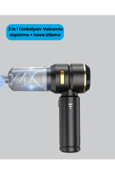 15000 PA Emiş Gücü ve Hava Üfleme Özellikli Şarjlı Süpürge