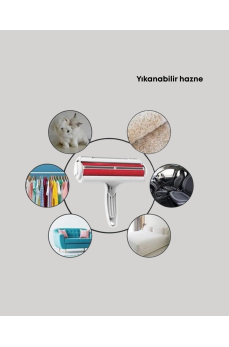 Elektriksiz Hazneli Tüy Temizleyici – Kedi Köpek Tüy Toplama Rulosu