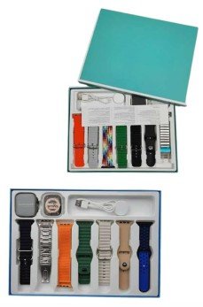 7 Kordonlu Unisex Akıllı Saat Çoklu Kordon Seçeneği Amoled Ekran