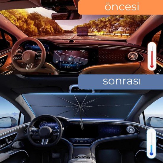 Honda City, Opel Astra, Peugeot 308, Citroen C4, Fiat Linea Uyumlu Oto Şemsiye Honda City, Opel Astra, Peugeot 308, Citroen C4, Fiat Linea Uyumlu Oto Şemsiye