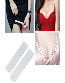 72 Adet Çift Taraflı Transparan Dekolte Kapatıcı Yapışkan  Paça Boyu Düzeltici -Askılı Elbise Bandı