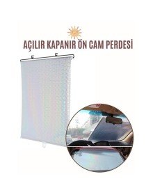 Aynalı Yansıtıcılı Açılır Kapanır Ön Cam Perdesi