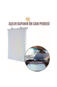 Aynalı Yansıtıcılı Açılır Kapanır Ön Cam Perdesi