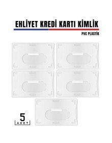 5 li Paket Ehliyet ve Kimlk Kart Koruyucu