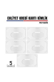 5 li Paket Ehliyet ve Kimlk Kart Koruyucu