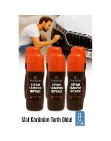 6 LI Siyah Tampon Boyası Solmuş ve Matlaşmış Tamponlar İçin Hızlı Yenileme