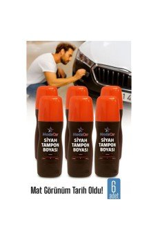 6 LI Siyah Tampon Boyası Solmuş ve Matlaşmış Tamponlar İçin Hızlı Yenileme