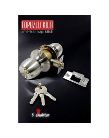 Topuzlu Kilit Amerikan Kapı Kilit Buton Set