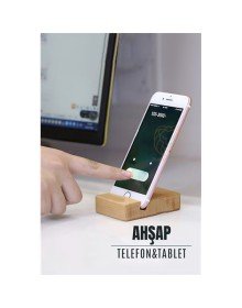 Yan-Dik Cep Telefonu Standı Ahşap Luca Salvatore Design