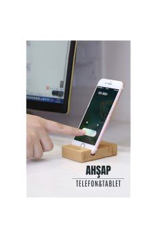 Yan-Dik Cep Telefonu Standı Ahşap Luca Salvatore Design