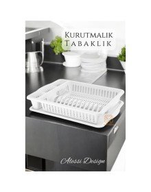 Bulaşık Durulama Sepeti Tabaklık Bulaşık Kurutmalık BEYAZ Alessi