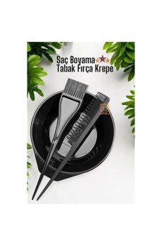 Saç Boyama Tabak Fırça Krepe Tarak Seti