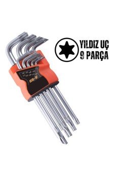 Yıldız Torx Combination 9 Parça Alyan Seti Yıldız Torx Combination 9 Parça Alyan Seti