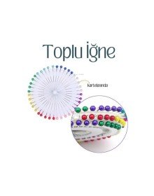 Renkli Başlı Toplu İğne 40 Adet