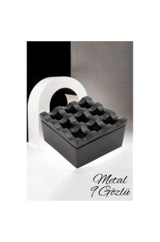 Rexite Siyah Metal 9 Gözlü Kül Tablası Rexite Siyah Metal 9 Gözlü Kül Tablası