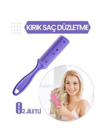 2 Jiletli Kırık Saç Düzeltme İnceltme Tarağı