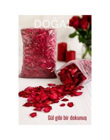 Doğal Kurutulmuş Gül Yaprakları – Dekoratif, Aromatik ve Romantik Kullanım İçin 350g Paket