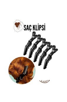 Saç Pensi Saç Klipsi 5 Adet Crocodile Design