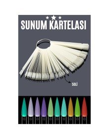 BEYAZ Protez Jel Tırnak Eğitim ve Sunum Kartelası