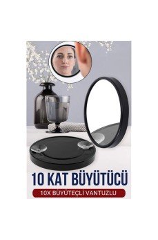 9 Cm 10X Büyüteçli Makyaj Aynası