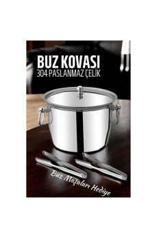 Buz Kovası 304 Paslanmaz Çelik ve Buz Maşası Seti Buz Termosu Buz Kovası 304 Paslanmaz Çelik ve Buz Maşası Seti Buz Termosu