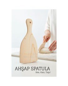 Ahşap Hamur Spatulası 21x9,5 cm – Doğal, Ergonomik ve Çok Amaçlı Mutfak Yardımcısı
