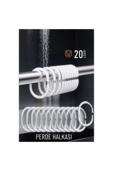 Banyo Perde Halkası 20'li Set – Dayanıklı, Kolay Takılan, Şık Tasarım