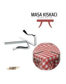 Masa Örtüsü Klipsi - Metal Masa Kelepçesi Masa Örtüsü Sabitleyici  8 ADET