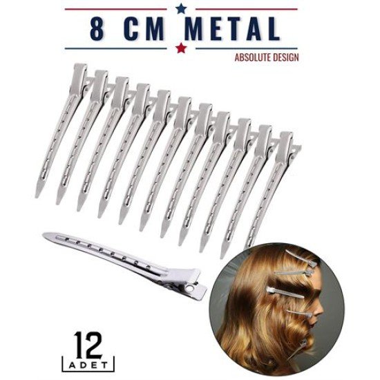 Saç Klipsi Metal Toka 12 Adet Absolute Design Saç Klipsi Metal Toka 12 Adet Absolute Design