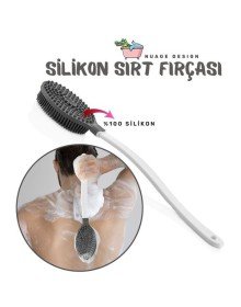Banyo Sırt Fırçası Silikon Nuage Design GRİ