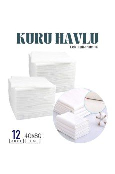 Tek Kullanımlık Kuru Havlu Çok Amaçlı 40X80 CM 12 Adet