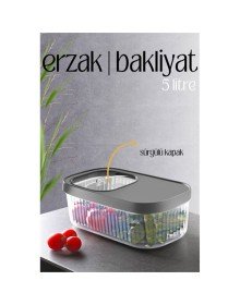MultiBox Erzak Bakliyat Kutusu Sürgülü Kapak 5 Litre